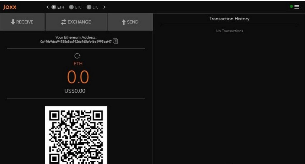 Кошелек для Эфириума Jaxx