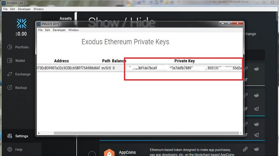 Получение приватного ключа для Ethereum