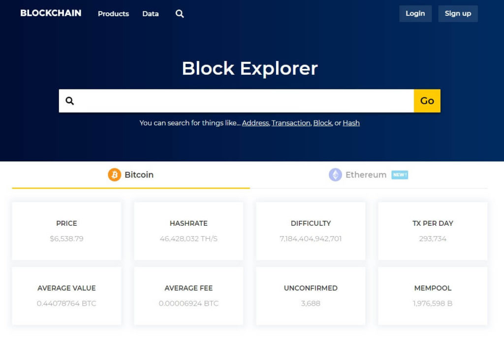 Сайт для проведения транзакций Blockchain.info