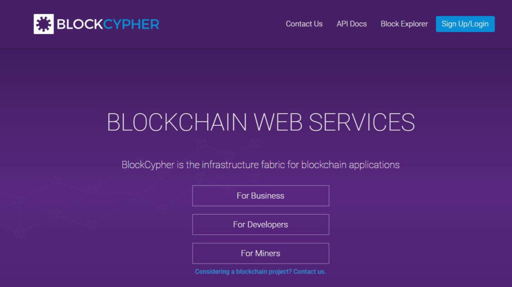 Сервис BlockCypher